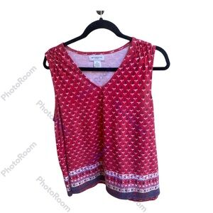 Liz Claiborne Women’s Sz. LP Sleeveless Top Red EUC